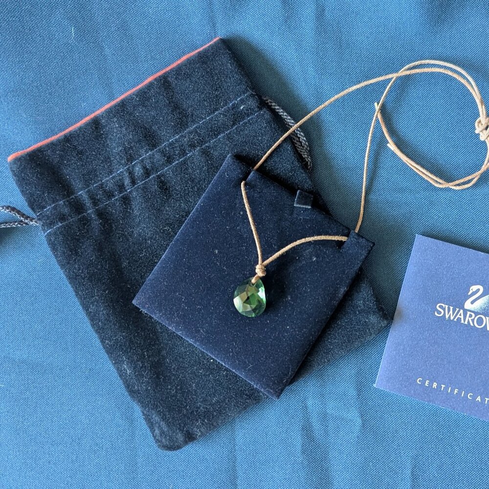 Swarovski Galet Erinite Pendant Corded Necklace